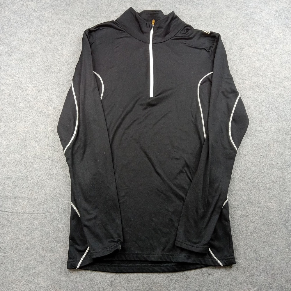 Nevica Pullover Mens Large Black 1/4 Zip Long Sleeve Ski Base Layer Top Athletic